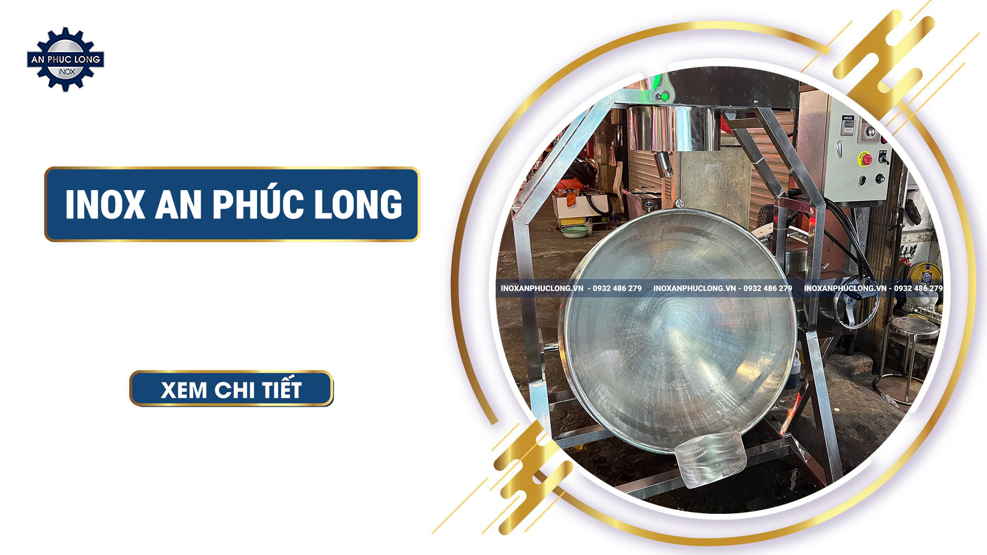 Chảo Xào Nhân Bánh Bao 200 Lít chính hãng tại Inox An Phúc Long