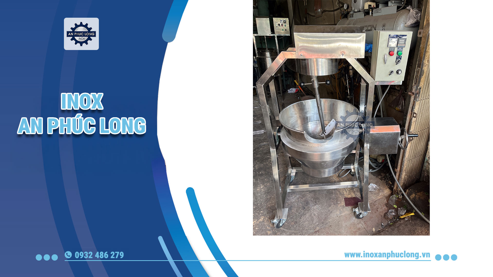 Inox An Phúc Long: Nhà sản xuất chảo xào sa tế 50 lít uy tín