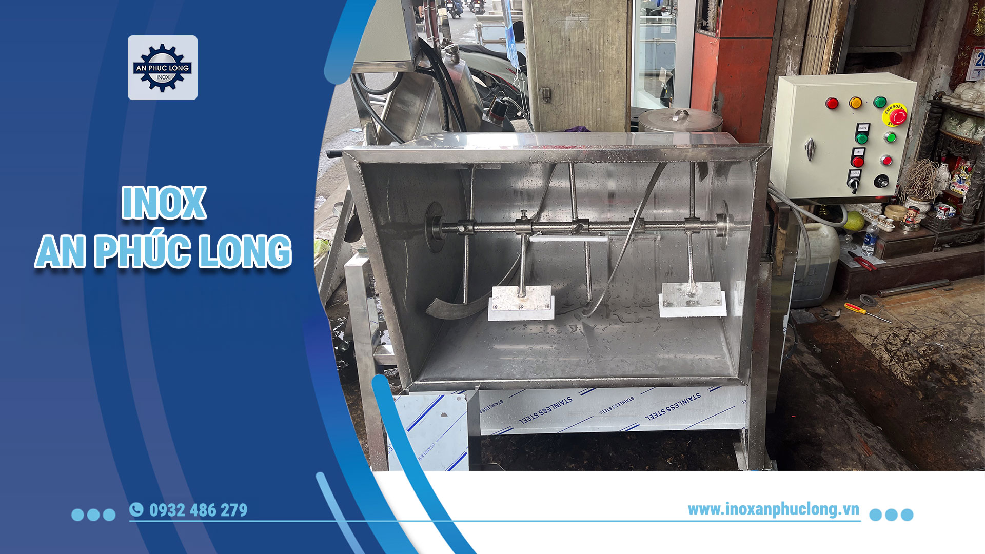 Inox An Phúc Long - Đơn vị sản xuất máy trộn nằm ngang mini uy tín