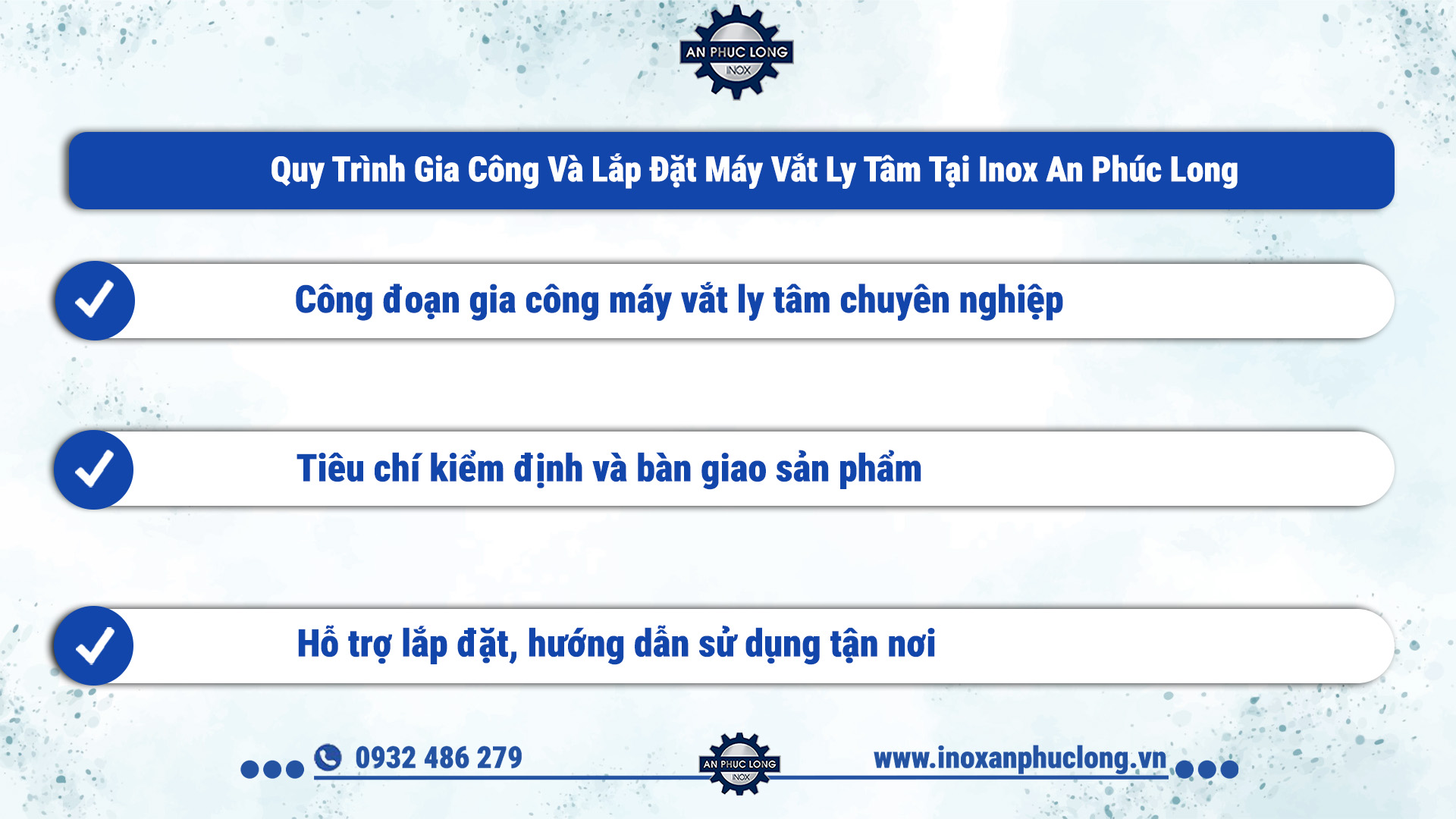 Quy Trình Gia Công Và Lắp Đặt Máy Vắt Ly Tâm Tại Inox An Phúc Long