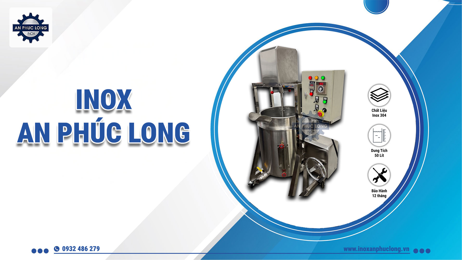 Nồi nấu siro có cánh khuấy 50 lít chính hãng, giá tốt 2025