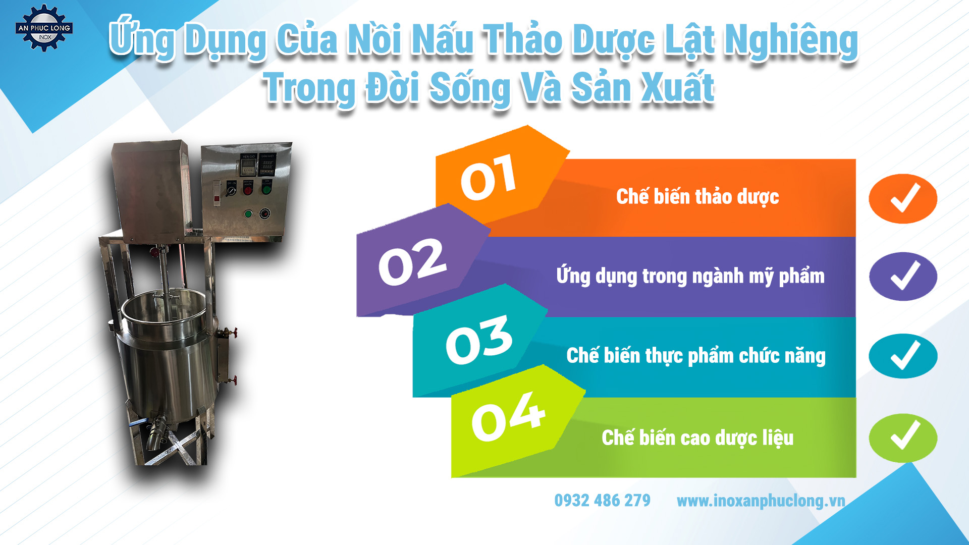 Một Số Ứng Dụng Của Nồi Nấu Thảo Dược Lật Nghiêng Trong Đời Sống Và Sản Xuất